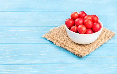 Cherry plum in bowl