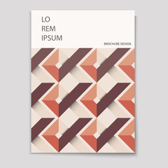 Modern brochure cover template with geometric pattern