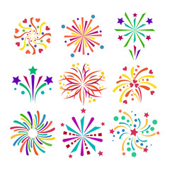 Fireworks vector icon isolated
