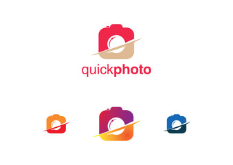 Advace Color Photo Camera Logo Template Design Vector