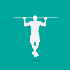 Man practice street workout