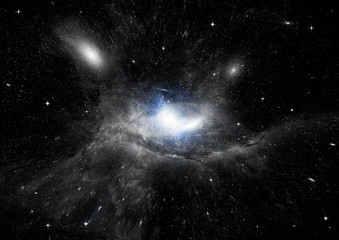 galaxy in a free space