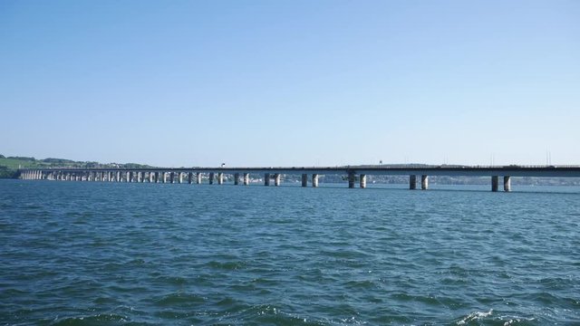 Tay road bridge over the river Tay in Dundee, Scotland, UK
