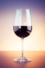 Red wine glass mockup