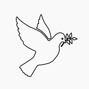 recommend clip art: Dove of peace flying with a green twig olive