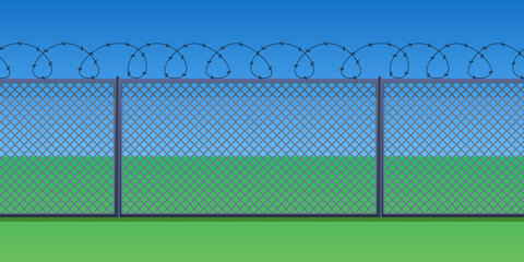 Metallic fence colored