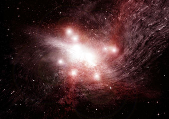 galaxy in a free space