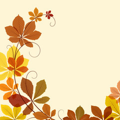 Naklejka na ściany i meble Autumn invitation card