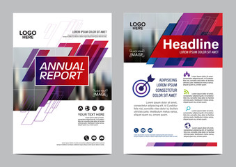 Purple Brochure Layout design template. Annual Report Flyer Leaflet cover Presentation Modern background. illustration vector in A4 size