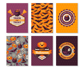 Halloween Vertical Banners Typographic Template