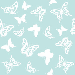 Fototapeta na wymiar Seamless pattern background with butterflies.