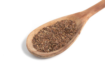 linseed into a spoon