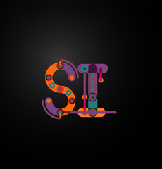 Linear business logo letter