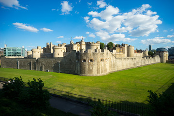 Fototapeta na wymiar Tower of London in sunny day, England, UK