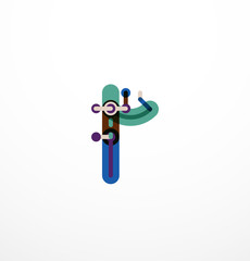 Linear business logo letter