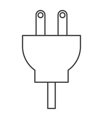 Obraz premium plug cable power energy electricity icon. Flat and isolated design. Vector illustration