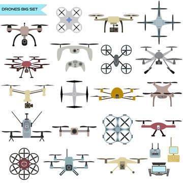 Drone vector set.