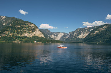 Hallstatt on the lake in summer