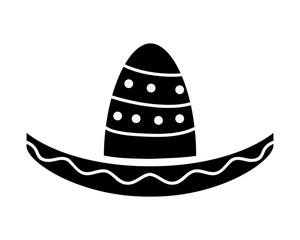 mexican hat male fashion style celebration icon. Flat and isolated design. Vector illustration