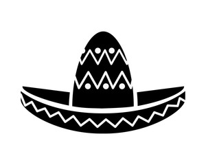 mexican hat male fashion style celebration icon. Flat and isolated design. Vector illustration