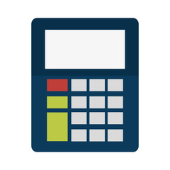 calculator digital display tool technology icon. Flat and isolated design. Vector illustration