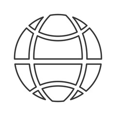 global communication internet sphere icon. Flat and isolated design. Vector illustration