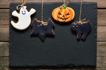 Halloween homemade gingerbread cookies