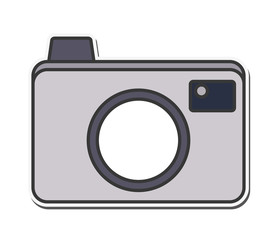 camera photography gadget electronic icon. Flat and isolated design. Vector illustration