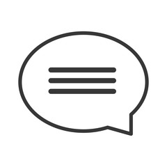 bubbles lines communication message email icon. Flat and isolated design. Vector illustration