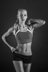 Fototapeta premium beautiful fitness female posing