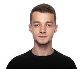 Fototapeta premium Młody człowiek na białym tle.
