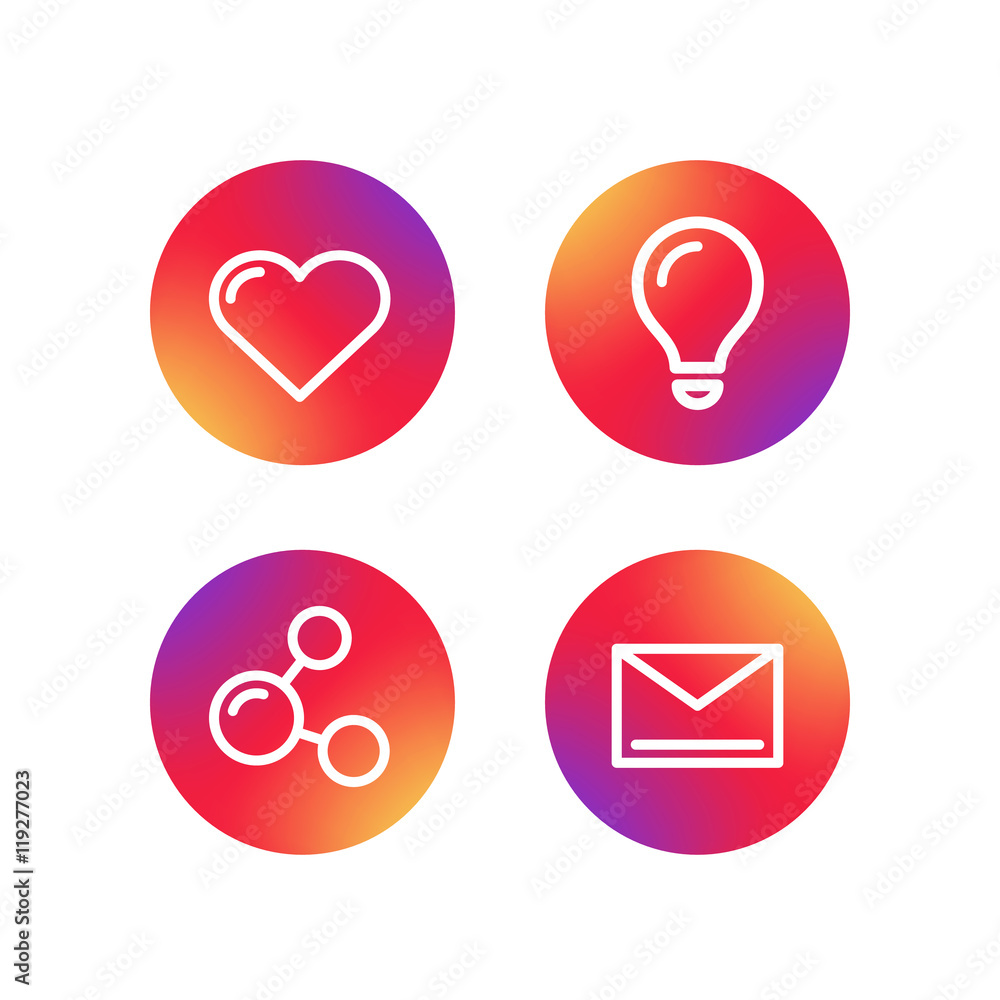 Aufkleber different simple web pictograms collection. lineart design appli