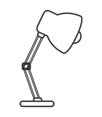 lamp light bulb office tool instrument icon. Flat and isolated design. Vector illustration