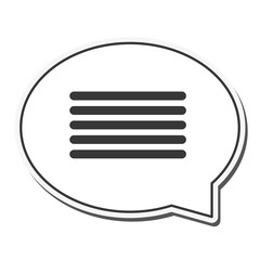 bubbles lines communication message email icon. Flat and isolated design. Vector illustration