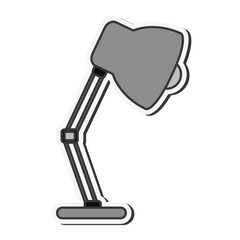 lamp light bulb office tool instrument icon. Flat and isolated design. Vector illustration