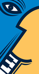 Jazz Face, Piano Art (Vector Art)