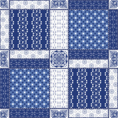 Obraz premium Creative seamless patchwork pattern