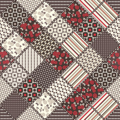 Creative seamless patchwork pattern