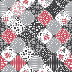 Fototapety  Creative seamless patchwork pattern