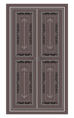 Door Entrance in classic style. Vector architectural structure. Vector engraved ornamented architectural template