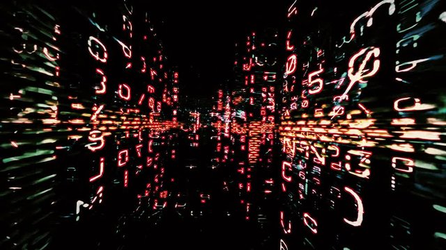 Digital Graffiti 038: Traveling through a maze of streaming data (Loop).