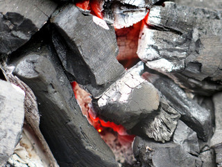 BBq ready Hot carbon