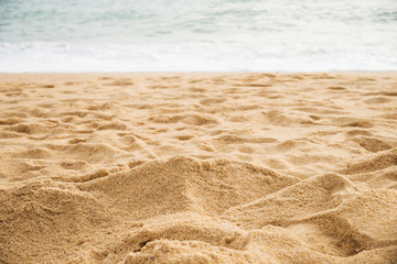 Sand on the beach of the sea