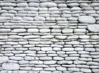 White stone wall background Pattern, Used for texture and background