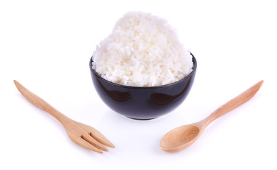 Rice in Bowl black