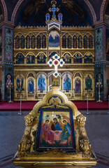 Obraz premium iconostasis of Orthodox Holy Trinity Cathedral in Sibiu in Romania