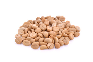 Raw coffee beans