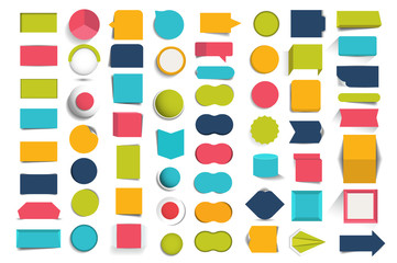 Collections of infographics design buttons, elements. Vector illustration.