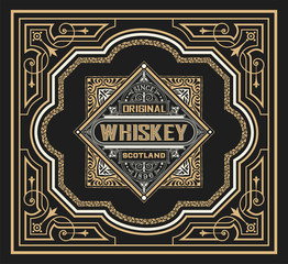 Fototapeta na wymiar Old Whiskey Label
