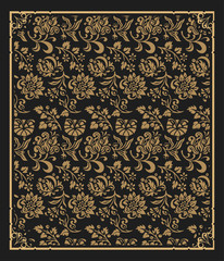 Baroque and floral wallpaper